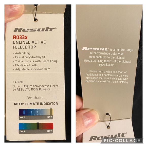 NWT Men’s XL Performance Outerwear by Result, 1/4 zip, color is Black - Picture 10 of 14